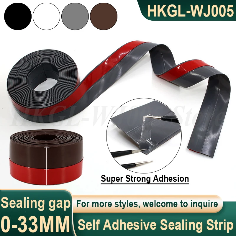 1-10 Meters Self Adhesive Sealing Strip for Door and Window, Waterproof, Windproof Silicone Rubber Seal Strip