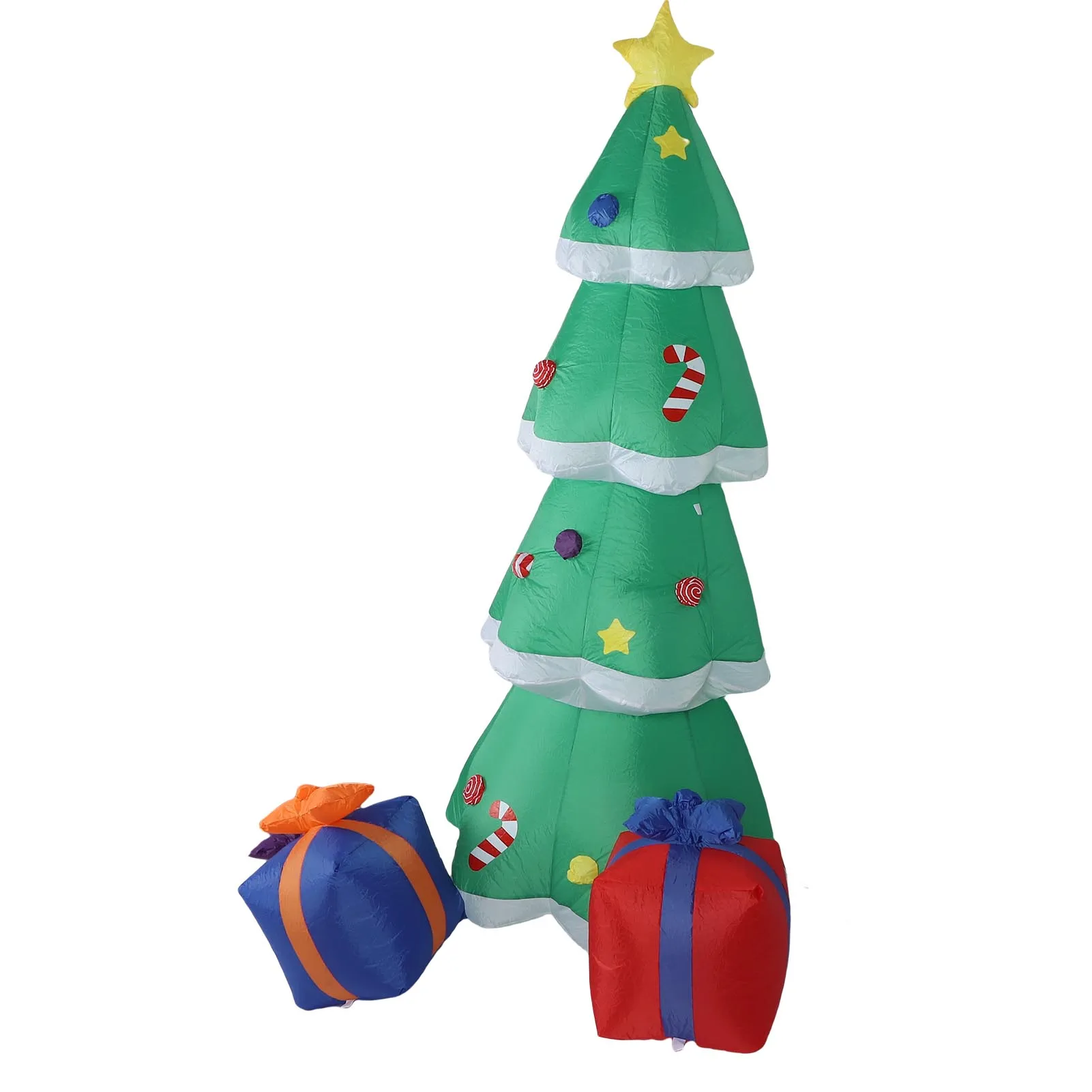 6.9ft Inflatable Xmas Tree Outdoor Decoration Blow Up Xmas Tree Yard Decor with LED Light Holiday Party Garden Patio Lawn Decor
