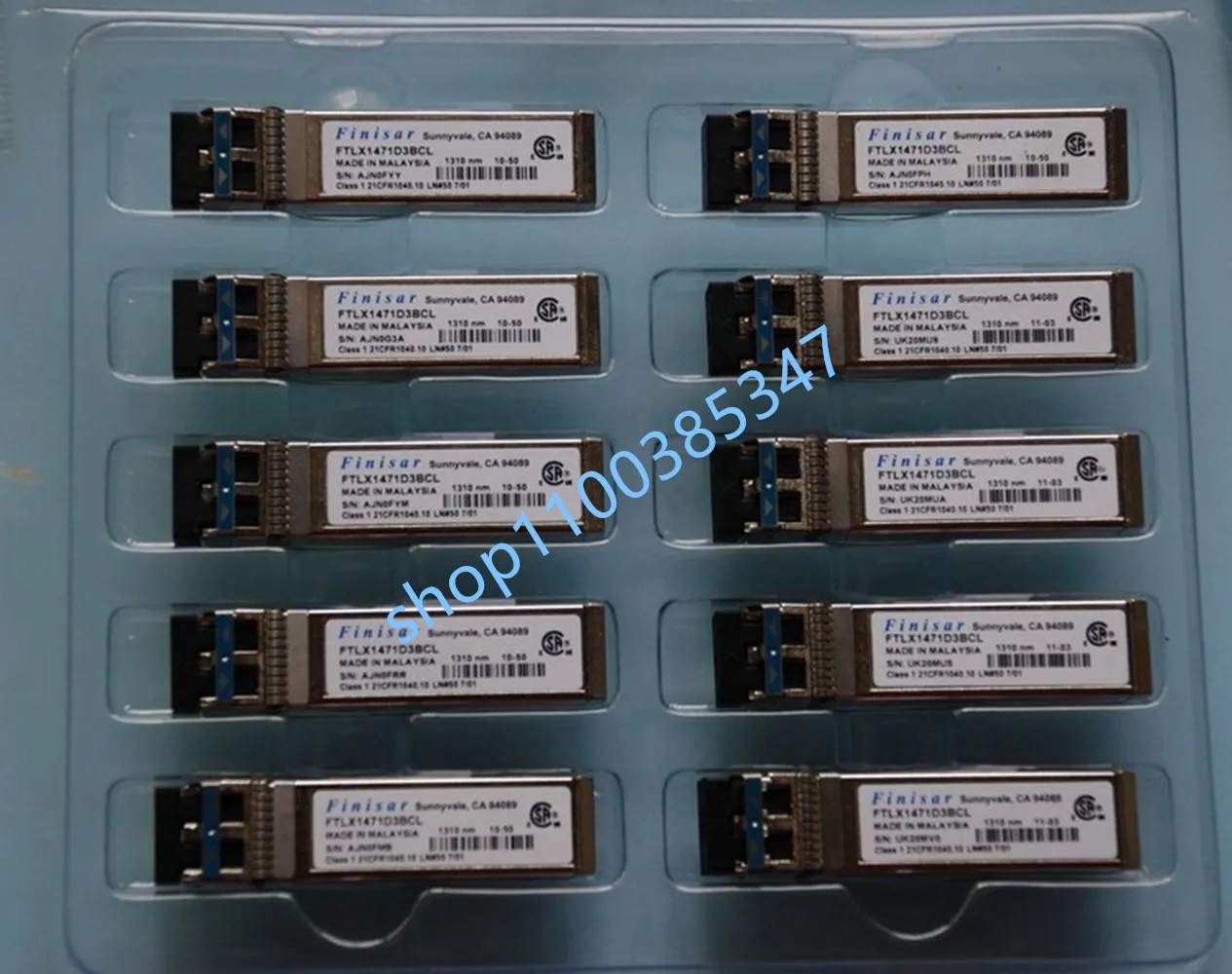 1 Uds Finisar FTLX1471D3BCL LR 1310NM 10G SFP LR 10KM módulo 10G transceptor óptico monomodo/módulo de red de uso general