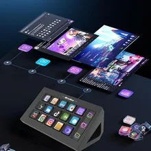 Stream Deck Visual LCD Button 15 Keys Live Content Creation Controller لوحة مفاتيح قابلة للتخصيص لنظام التشغيل Windows/MacOS/Android/iOS #1
