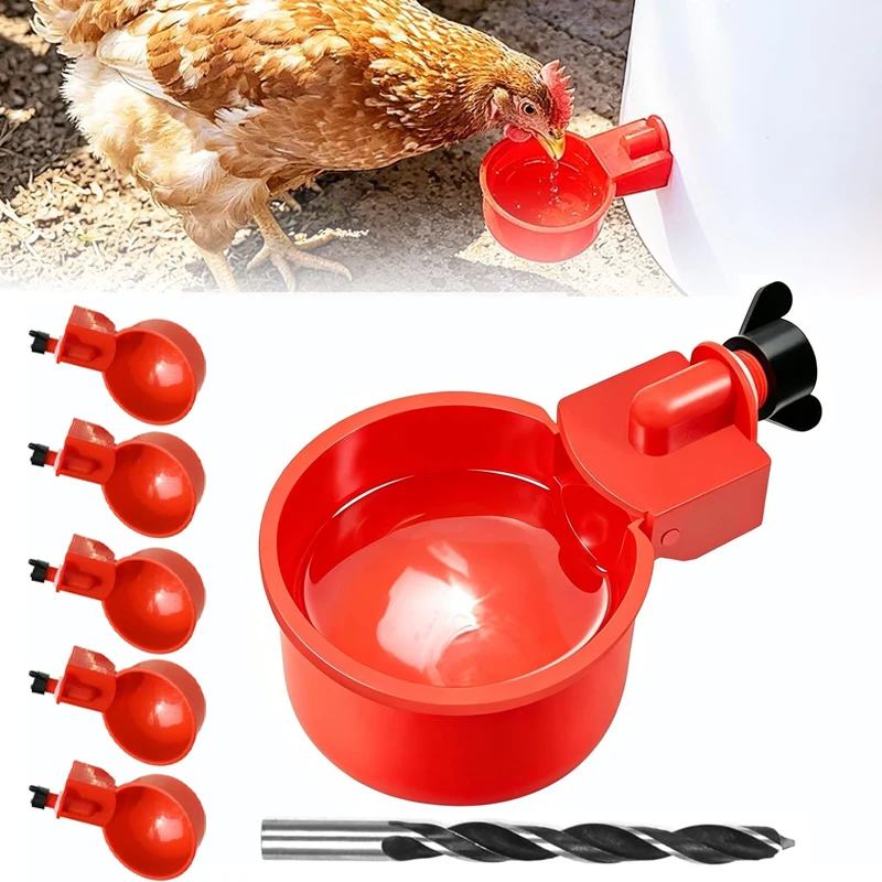 Auto Poultry Water Cups 3/8