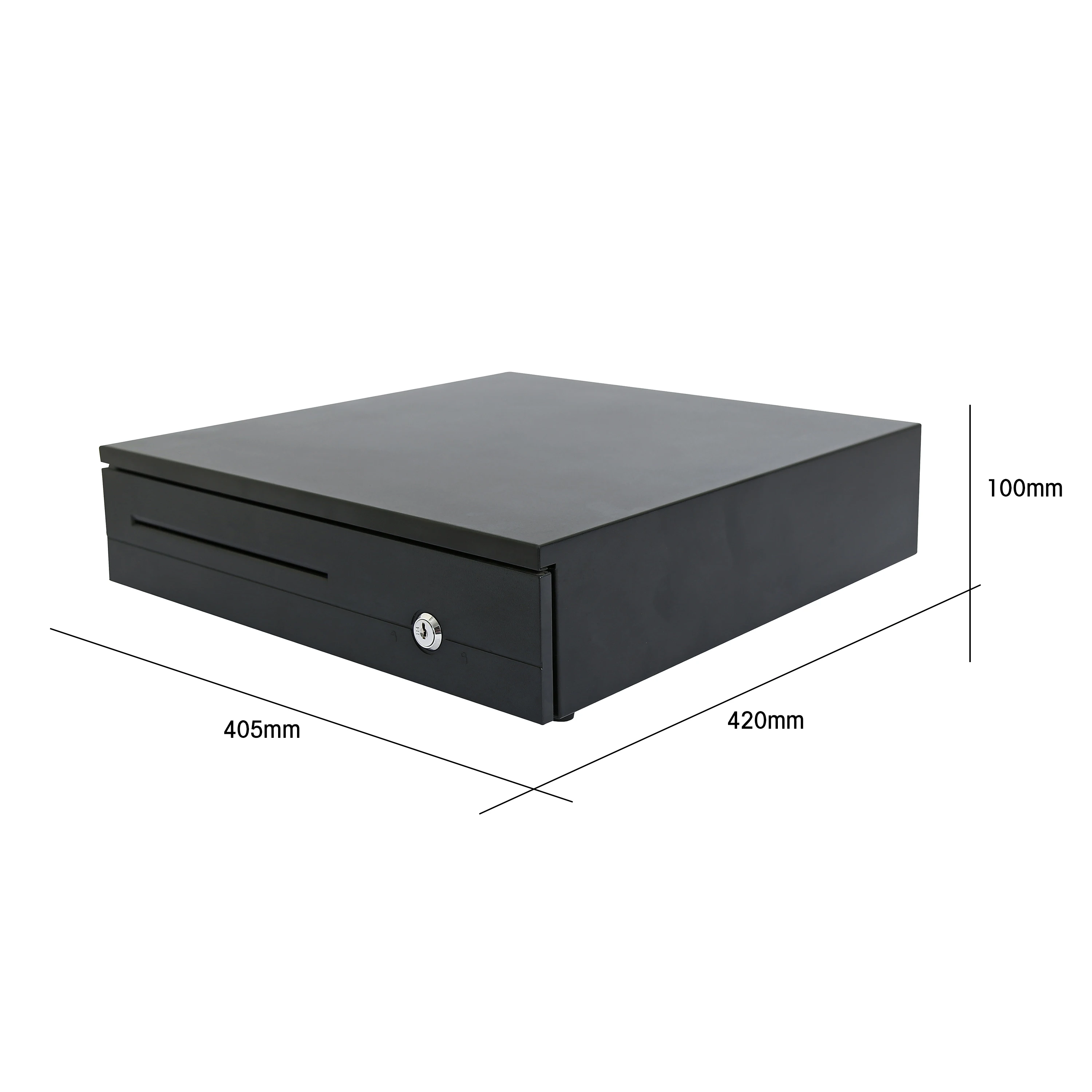 Low Price Black Metal Cash Register Drawer 3-Position Lock Dual Voltage USB Interface 1 Year Warranty For POS System Supermarket