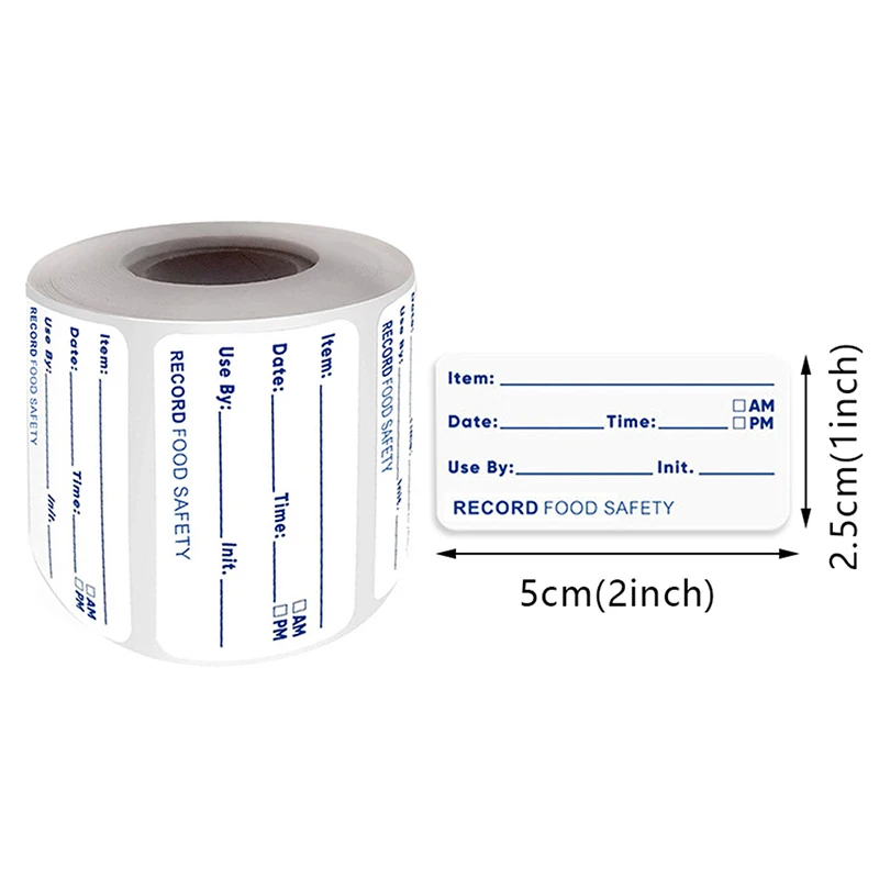 1Roll Kitchen Stickers Self-Adhesive Removable Refrigerator Freezer Food Storage Date Contents Label Kitchen Tools