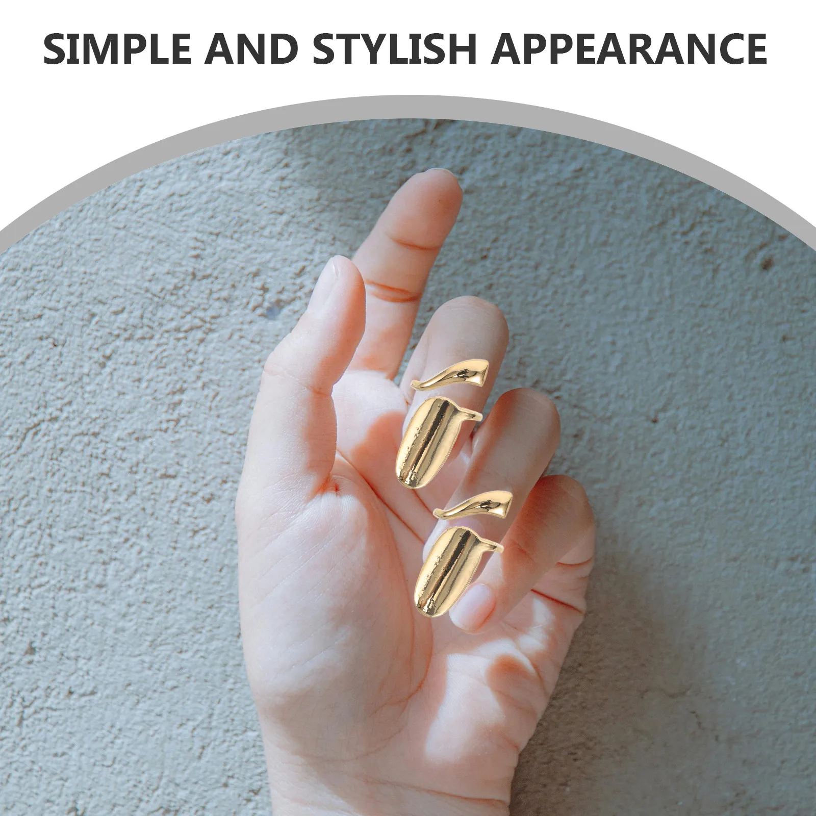 

10 шт. регулируемых защитных колпачков для ногтей из ретро-сплава, винтажные украшения для ногтей для женщин, для офиса и дома