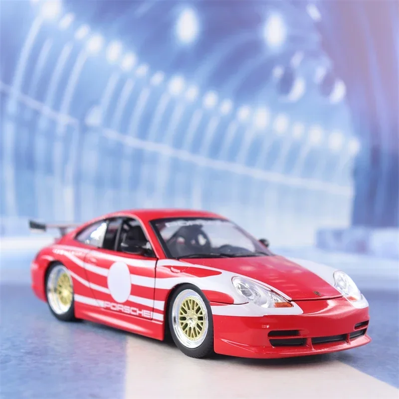 Modelo de carro de liga de alta simulação Porsche 911 GT3 Diecast Metal Decoração Veículo Brinquedo Coleção Presente Menino 1:24, J329