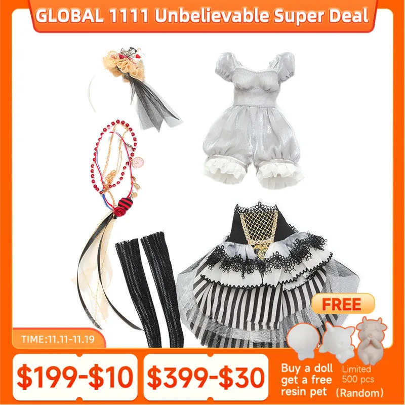 

Одежда BJD 1/4 для нового выпуска, активная линия, тело для девочек, одежда в готическом стиле, аксессуары для кукол