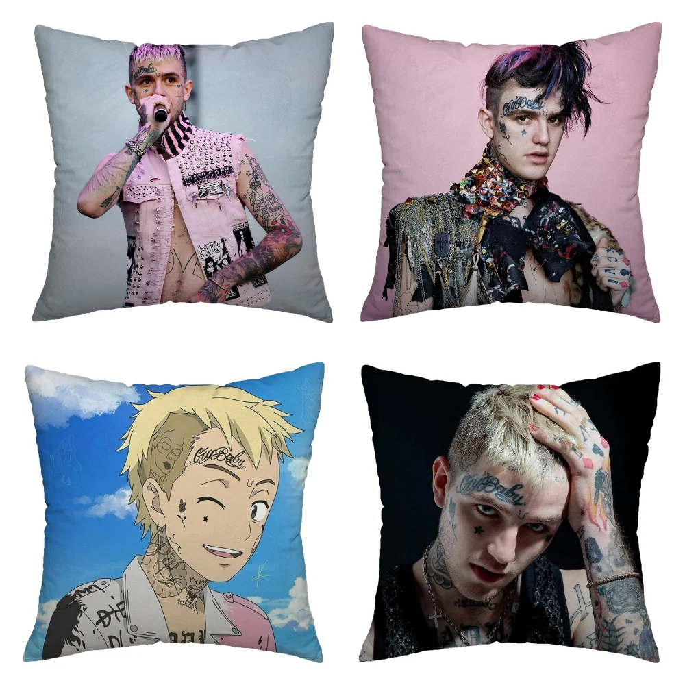 Pilow Covers Lil Peep 45x45 Cushions Cover Luxury Living Room Decoration Personalized Gift Pillow Covers Decorative Cushion Home