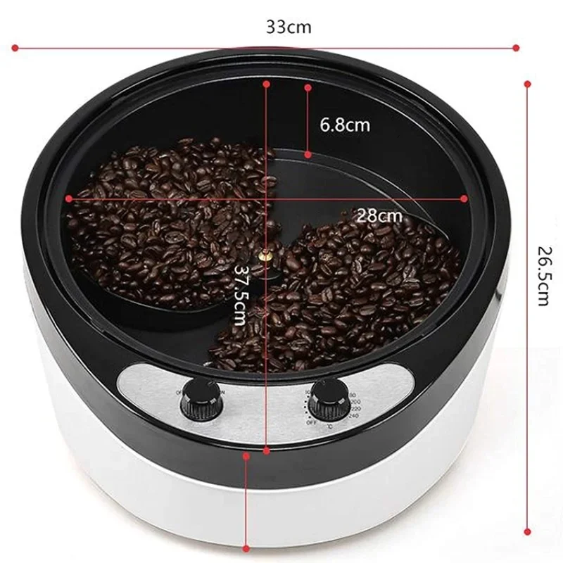 1800 واط المنزلية الصغيرة متعددة الوظائف محمصة قهوة محمصة الفول الكهربائية الحبوب الصحة الجافة الفاكهة المحمصة محمصة الفول
