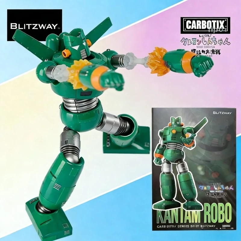 BLITZWAY Original CARBOTIX Crayon Shin-chan Series Steel Dam Robot Articulated Action Figure Collectible Model Toy Gift For Boys