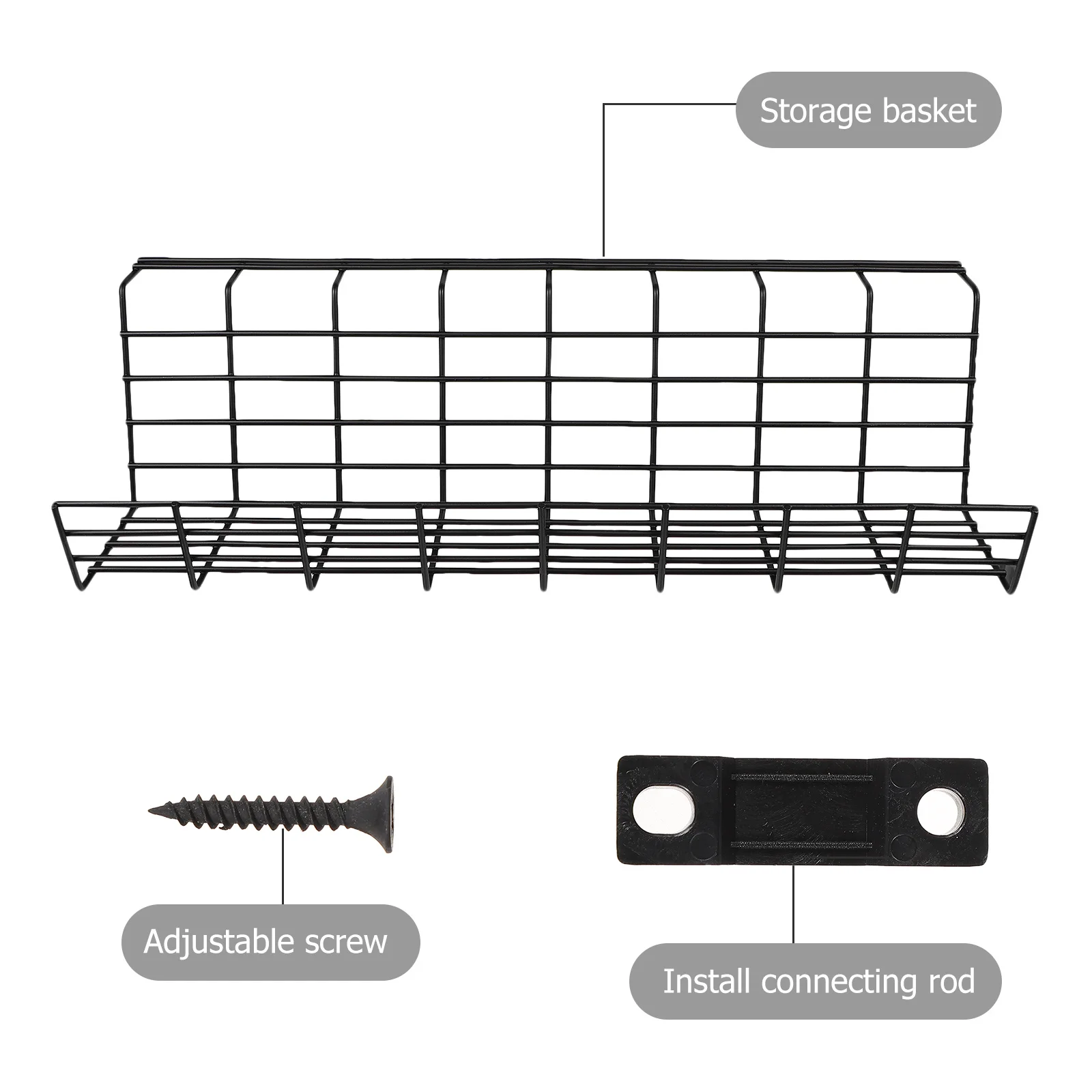 2 قطعة تحت المكتب كابل التصحيح مجلس الرف مادة الحديد القوية الحبل المنظم المدمجة كابل تخزين الحبل المنظم