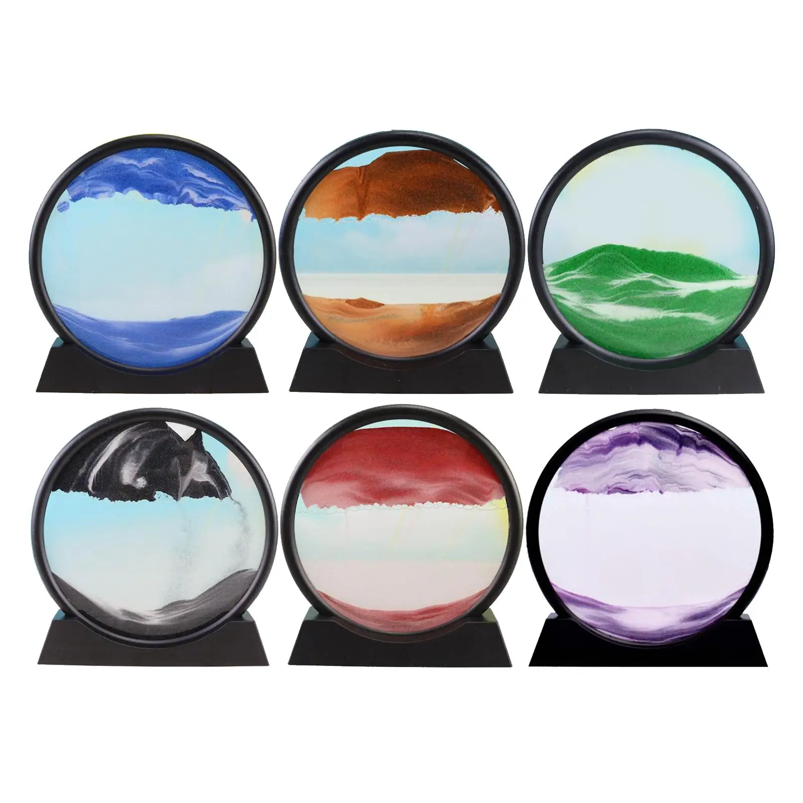 7 inch Moving Picture, Picture, Glass Desktop Ar Scenery for Home Decor and Office