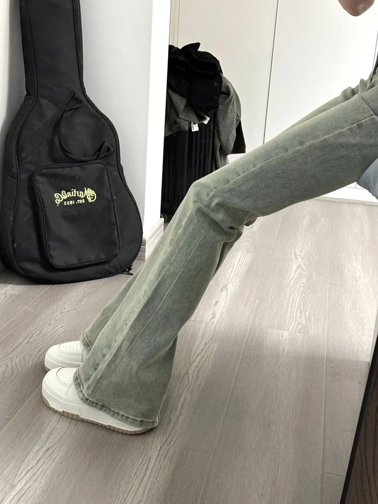 

Джинсы женские с высокой талией, расклешенные, повседневные, облегающие, микро-клеш, весна-лето, новый стиль, американский стиль