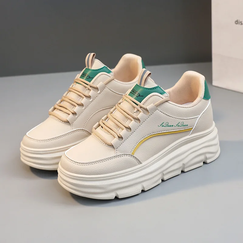 Designer Merk Dames Sneakers 2024 Nieuwe Ademende Platform Vrijetijdsschoenen Dames Dikke Sleeschoenen Flats Schoenen Veelzijdige Mujer