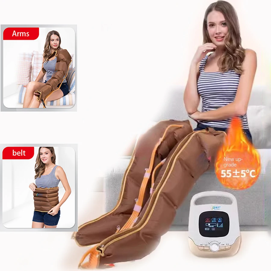 Air Compression Calf Massager Leg Foot Arm Knee Rehabilitation Therapy Electric Heating Boots for Lymphedema Varicose Edema