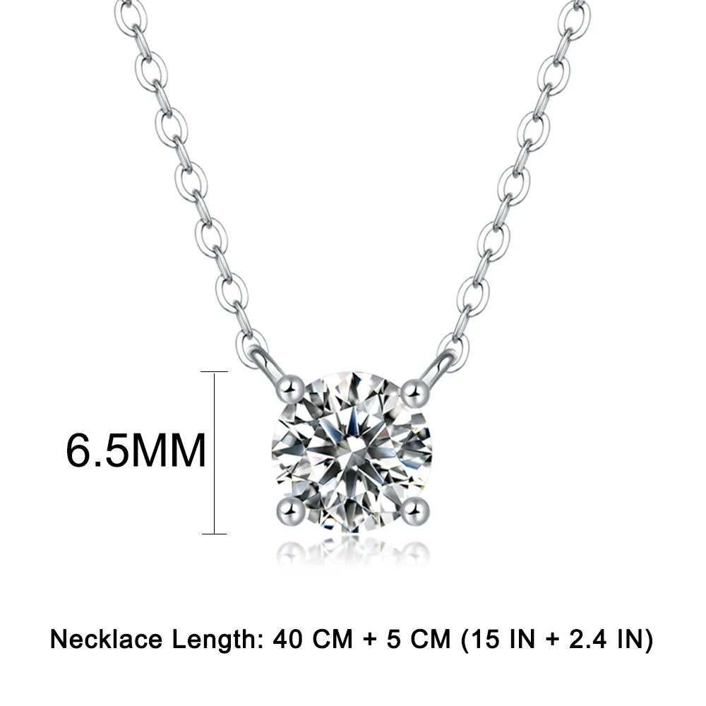 1-2ct Vvs1 D Color Gra Certificaat Moissanite Ketting 925 Soild Sterling Sliver Ketting Fijne Sieraden Voor Vrouw-Voor Altijd