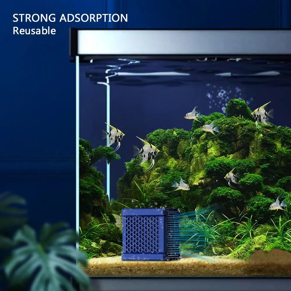 

Корито для лошади, аквариум, очиститель воды, куб, устраняет рыбье запах, улучшает мутность воды, аквариумный кубический фильтр, многоразовый