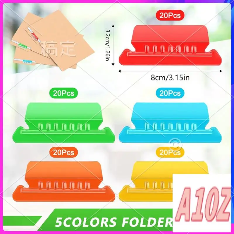 0Z-100 stuks 3,15 inch hangende bestandsmaptabbladen inzetstukken plastic hangende bestandstabbladen veelkleurig