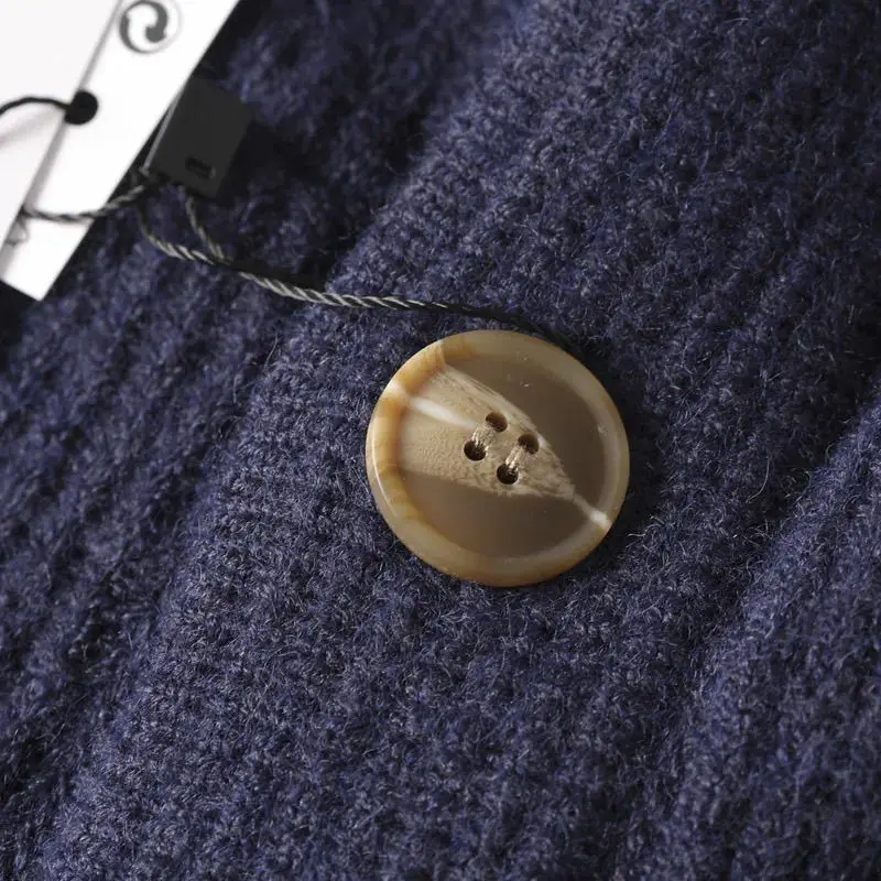 Maglione oversize con cardigan lavorato a maglia con cappuccio da donna nuovo primavera e autunno