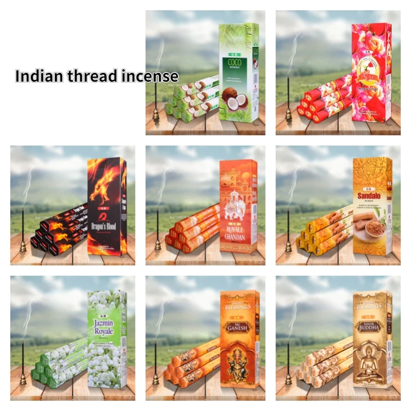 Indian Natural Plant Thread Incense Home/Temple Buddhist Hall/office/tea Room Purification Deodorizing Meditation Aromatherapy