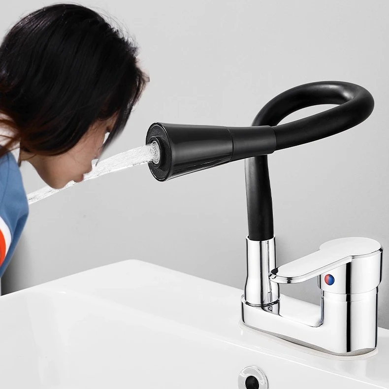 

Бытовые смесители для ванной комнаты, кран для горячей и холодной воды, смеситель для раковины, настенный смеситель для раковины с двойным отверстием, насадка для душа