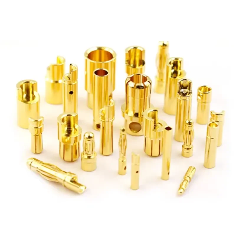 24k Gold Plated Copper Terminal Cable Connector Banana Plug Power Supply 20A 500V DC