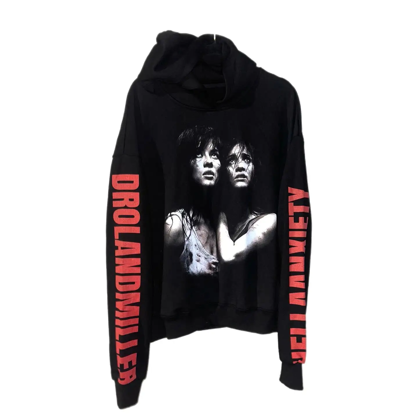 Hip Hop Drolandmiller Hoodies ผู้หญิง Gothic Punk Streetwear Grunge Harajuku Y2k TOP เสื้อกันหนาว Goth ขนาดใหญ่ Hoodie เสื้อผ้า