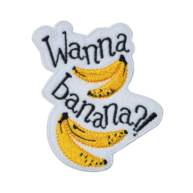 Cartoon Fruits Embroidery Iron on Patch Pineapple Banana Orange Lemon Cute Cloth Appliques Thermoadhesive Stickers for Garments