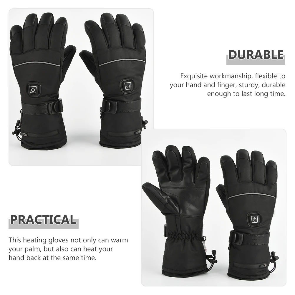 

Heated Gloves Skiing Winter Hand Warmer Adjustable Thermal Man Men Cold Weather Miss
