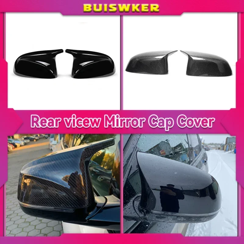 

For BMW X5 G05 X4 G02 X3 G01 2018 ~2020 Car Rear View Side Wing Mirror Cap gloss black Replacement Cover car accessories 2019