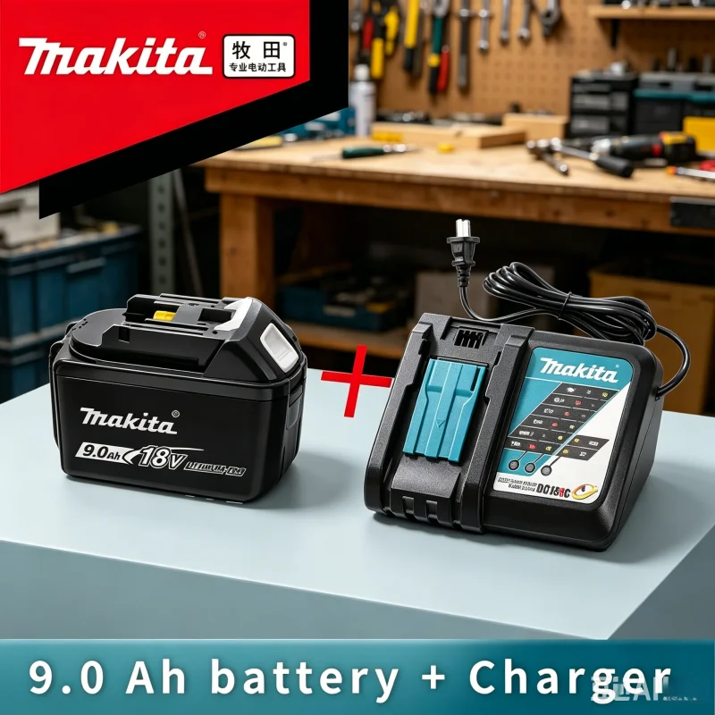 Authentic Makita Power Tool Battery, 18V 6.0Ah Li-ion Cell, Compatible with BL1860 BL1430, Offers Smooth Steady Current