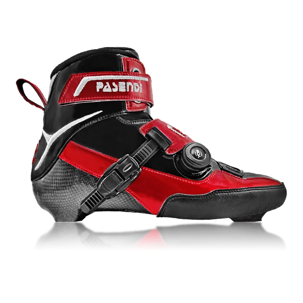 Speed Skate Boots Up Boot Inline Skates Boots Carbon Fiber Upper Shoe High Ankle Racing Skating Patines Boot Hole Distance 165mm