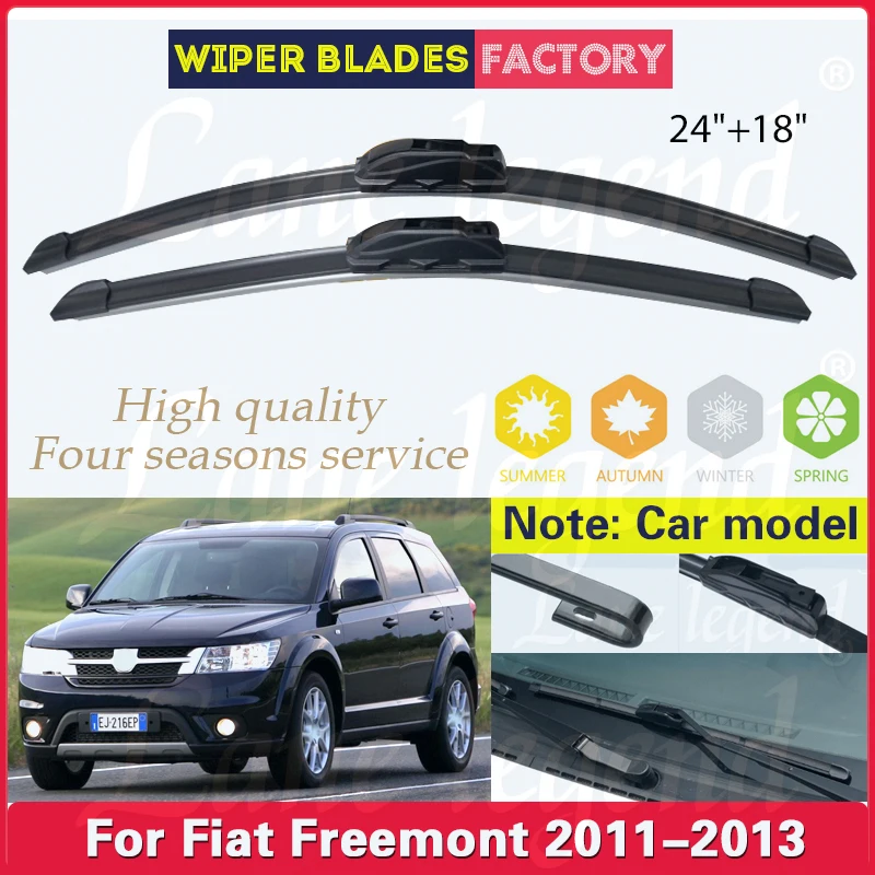 

Car Front Wiper Blade For Fiat Freemont 2011 2012 2013 Windscreen Windshield Wipers Blades Window Wash Fit U Hook Arms 24"+18"