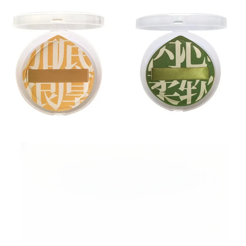YS0080-100-Point Cotton Cushion Puff - Makeup Artist Grade, Non-Powder Absorbing, Thick Q-Elastic, Dry/Wet Dual-Use