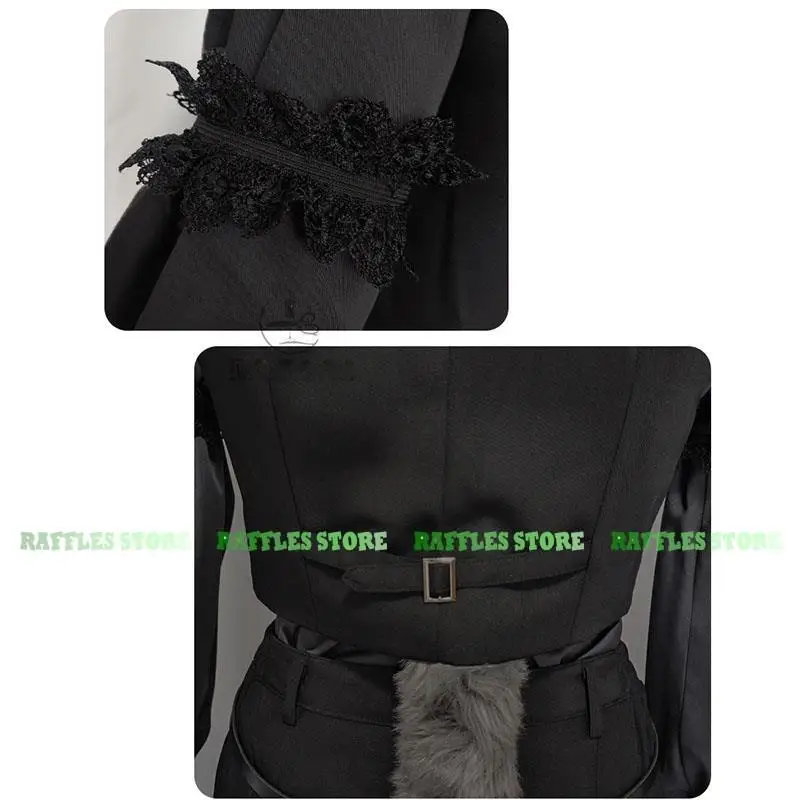 Vtuber Kuzuha Vamp مخصص تأثيري ساشا كانكانا الملابس شعر مستعار طويل الشعر أنيمي دعوى هالوين للجنسين Lordly