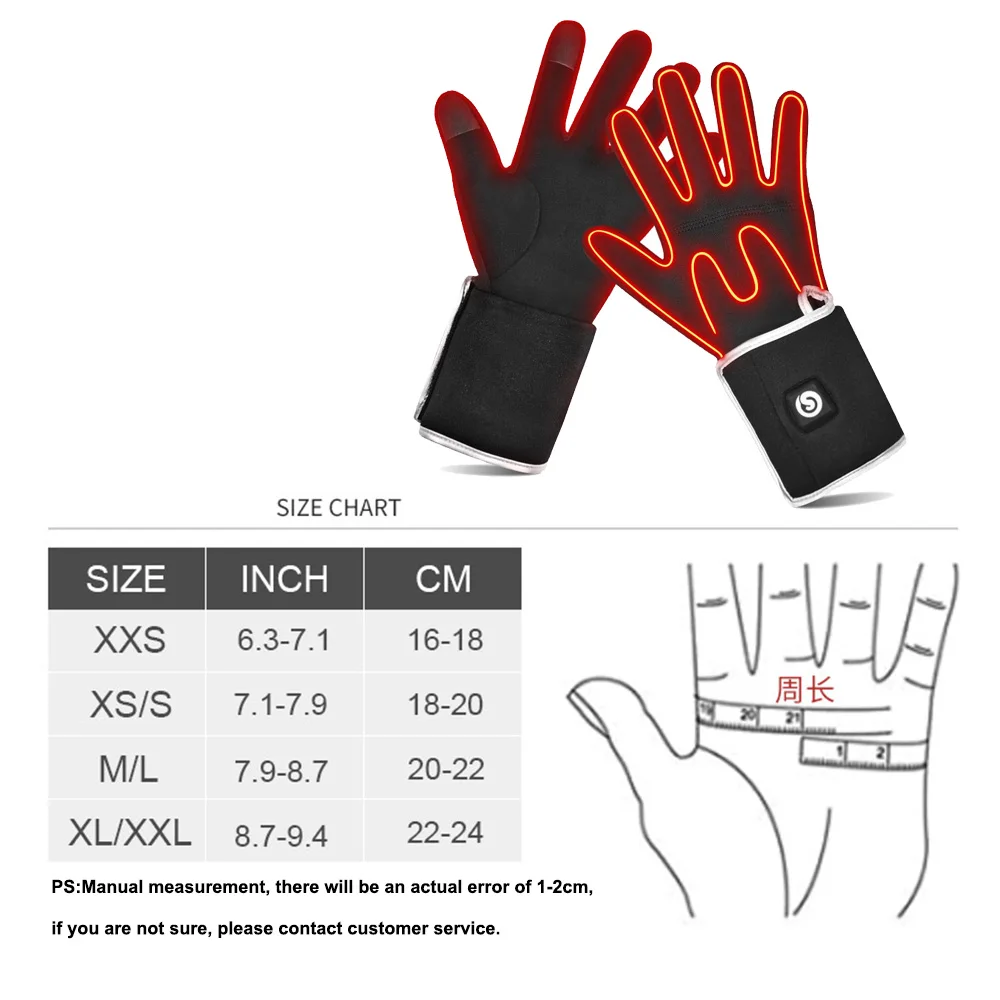 SAVIOR HEAT Beheizte Fäustlinge, wasserdicht, elektrisch, beheizte Skihandschuhe für Männer und Frauen, Thermohandschuhe mit wiederaufladbarem Akku,