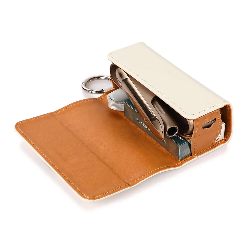 Fashion 7 Colors Leather Bag for IQOS 3 Duo Case Pouch Holder Cover Ring Leather Cover for IQOS 3 Duos Cases Accessories