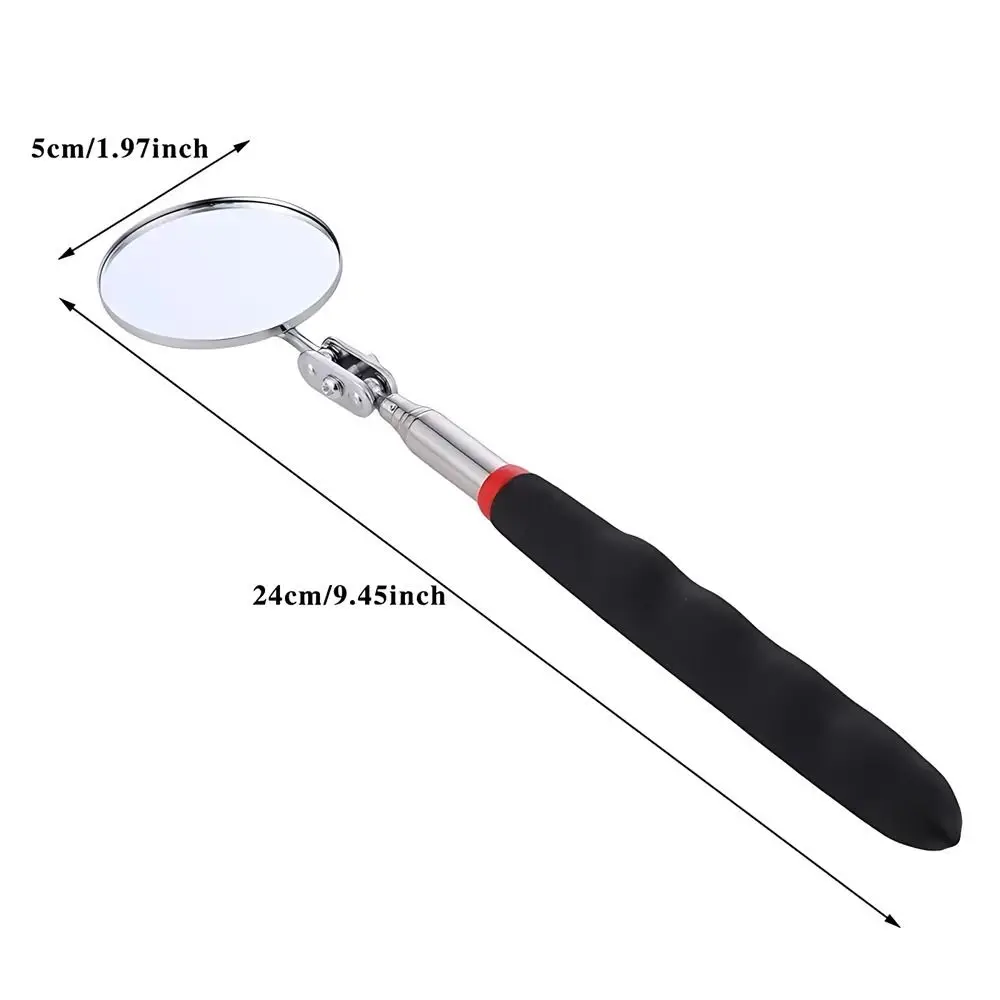 Image 7: Miroir d'inspection haute définition, lentille de détection télescopique flexible réglable, miroir télescopique rond 82/50mm