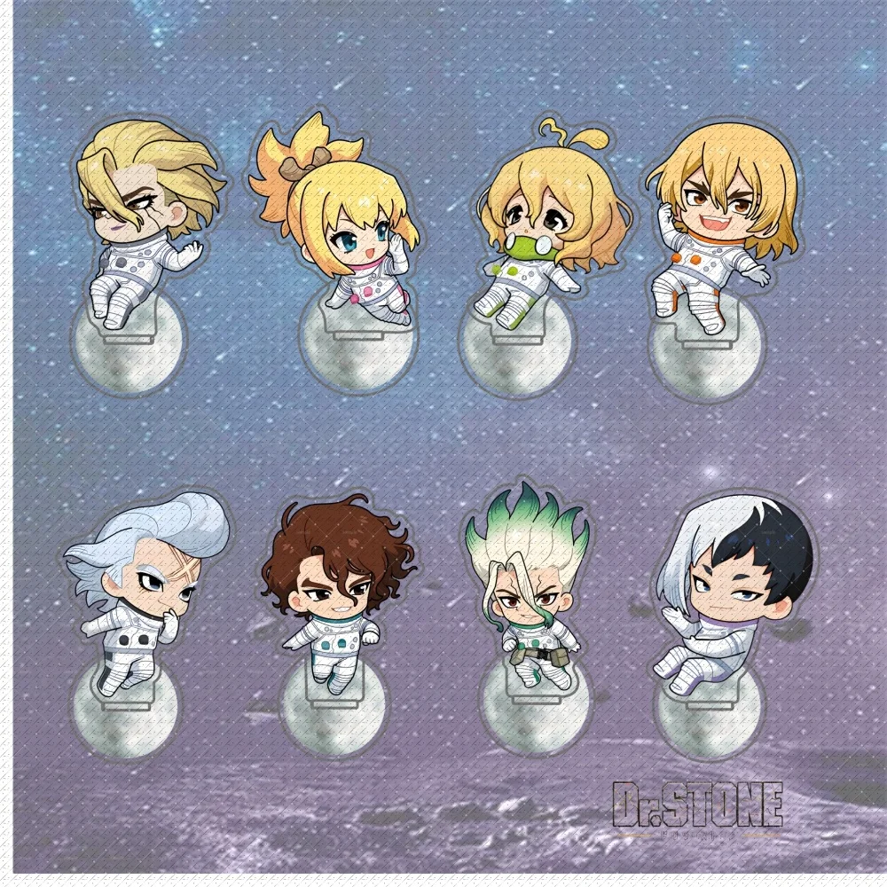 10cm Anime Dr. STONE Road To The Moon Acrylic Stand Keychain Senku Ishigami Gen Asagiri Stanley Snyder Dr. Xeno Accessories Gift