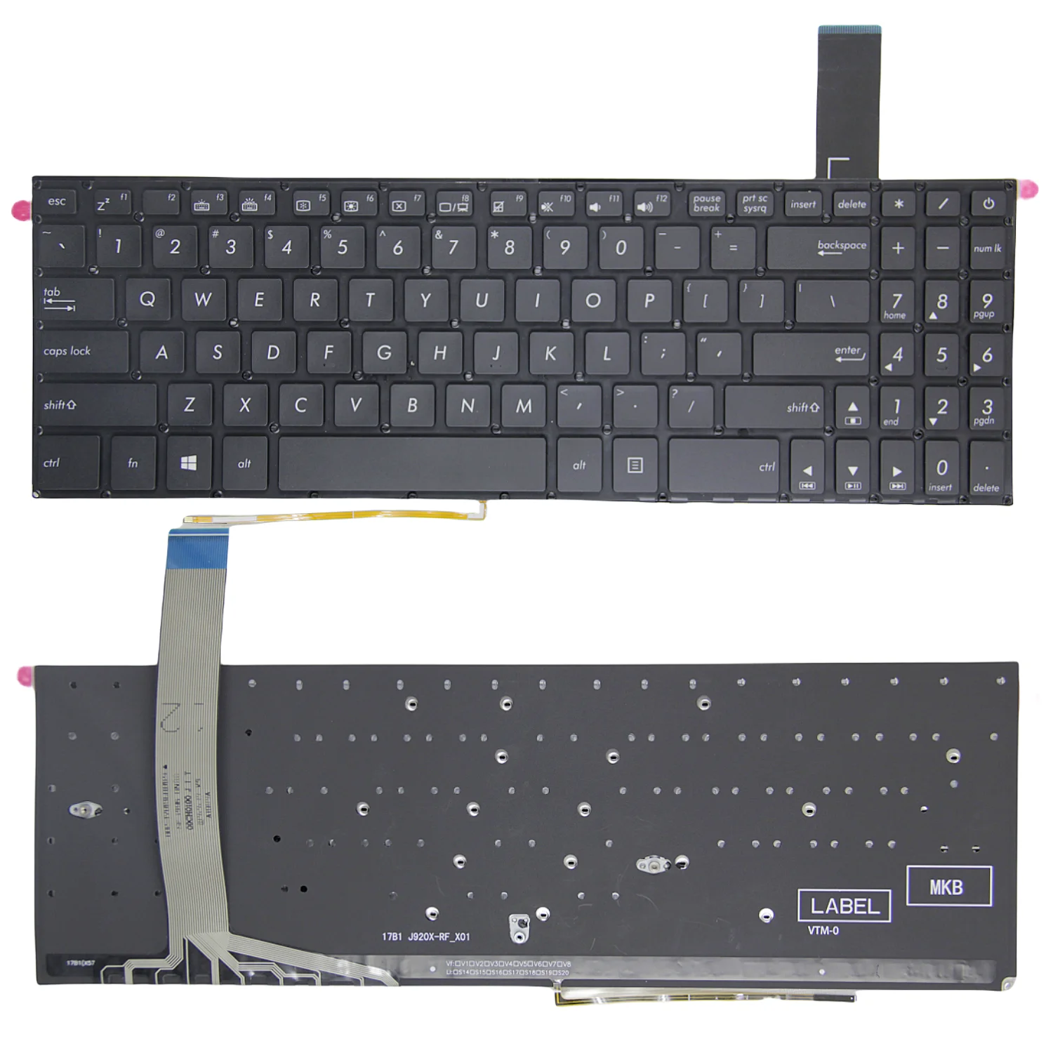 NEW US keyborad For ASUS FX570 F570 YX570ZD YX570 Laptop Keyboard English No Backlight