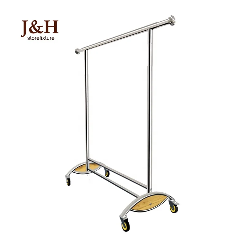 Koreanisches Einkaufszentrum, stilvoller Ständer, Kleiderständer, robuster mobiler Kleiderständer mit Rädern