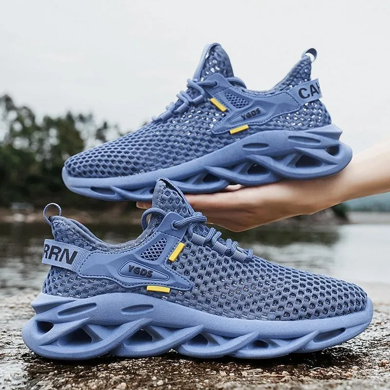 Size 39-44 Black Sneakers for Men Mesh Summer Support Breathable Fabic Lining Comfortable Running Shoes for Male Work Wear