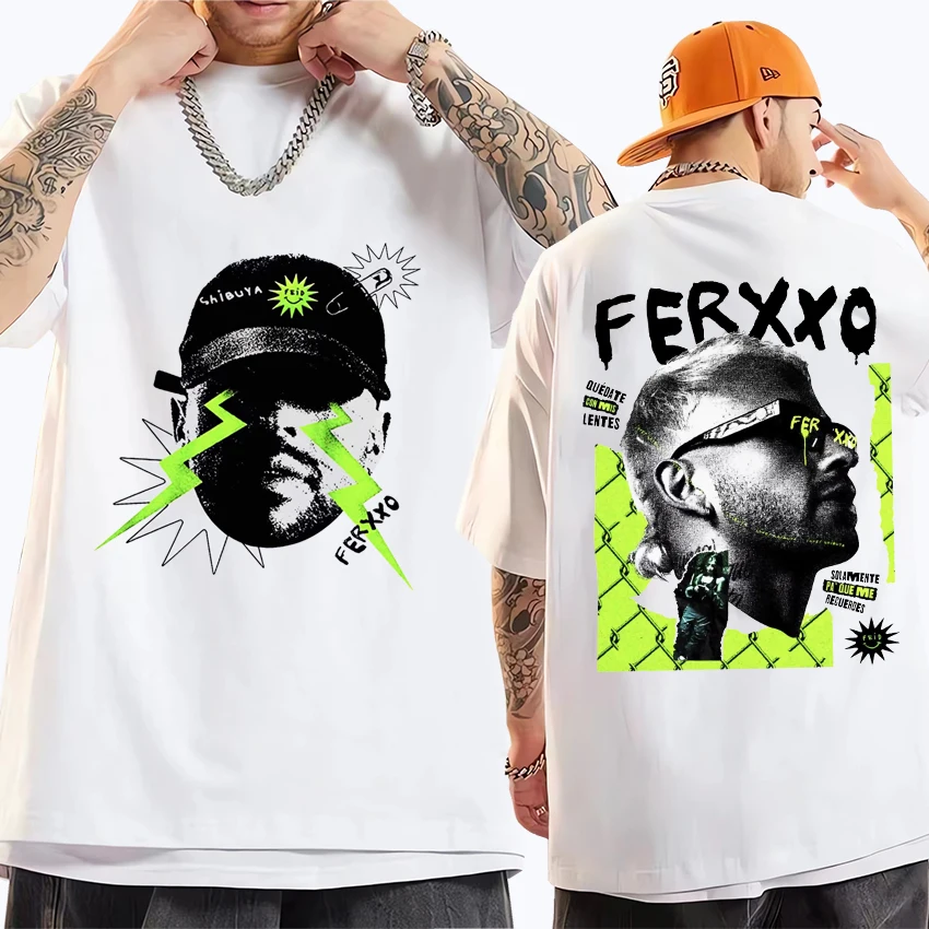 

Rapper Feid Ferxxo Hot sale Graphics T Shirt Men Women ' s Oversized clothing Hip Hop streetwear short sleeve 100% Cotton Tee