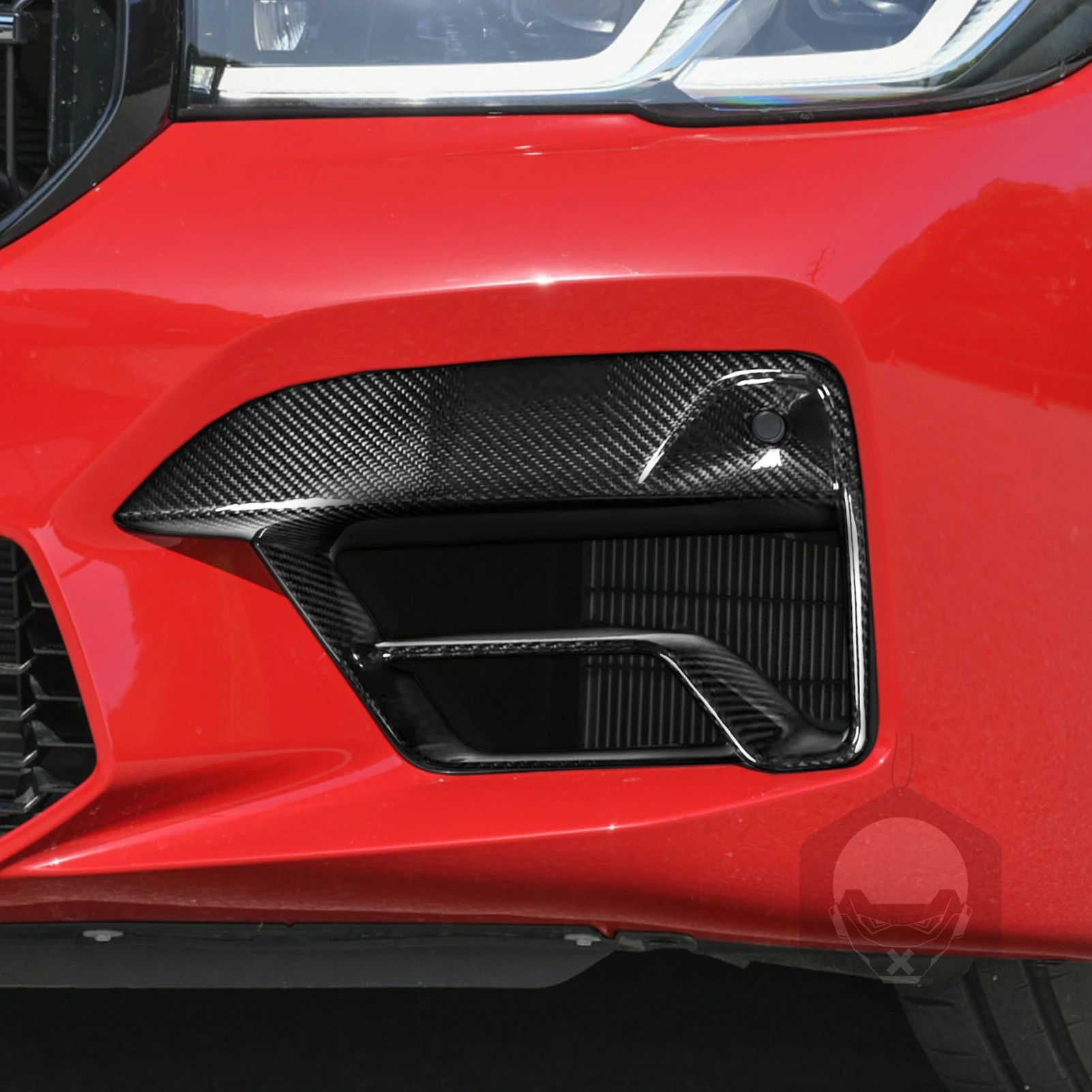 For BMW M5 F90 LCI 2021-23 Real Dry Carbon Fiber Front Bumper Air Vent Cover Decorative Car Decoration Retrofitting Accessories