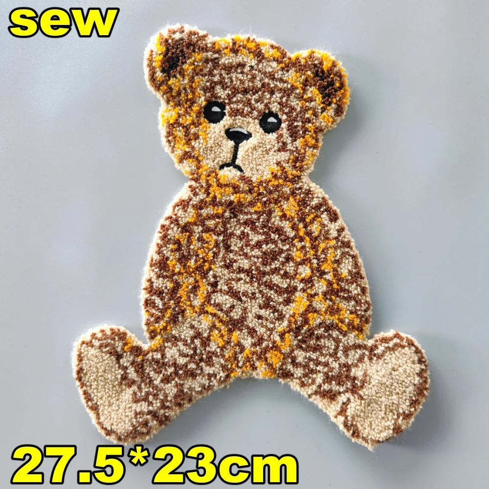 Embroidery Chenille Patch,Bear Animal Cartoon Number Badges,Bears Appliques Girls Skateboard Patches for Clothing WF235311