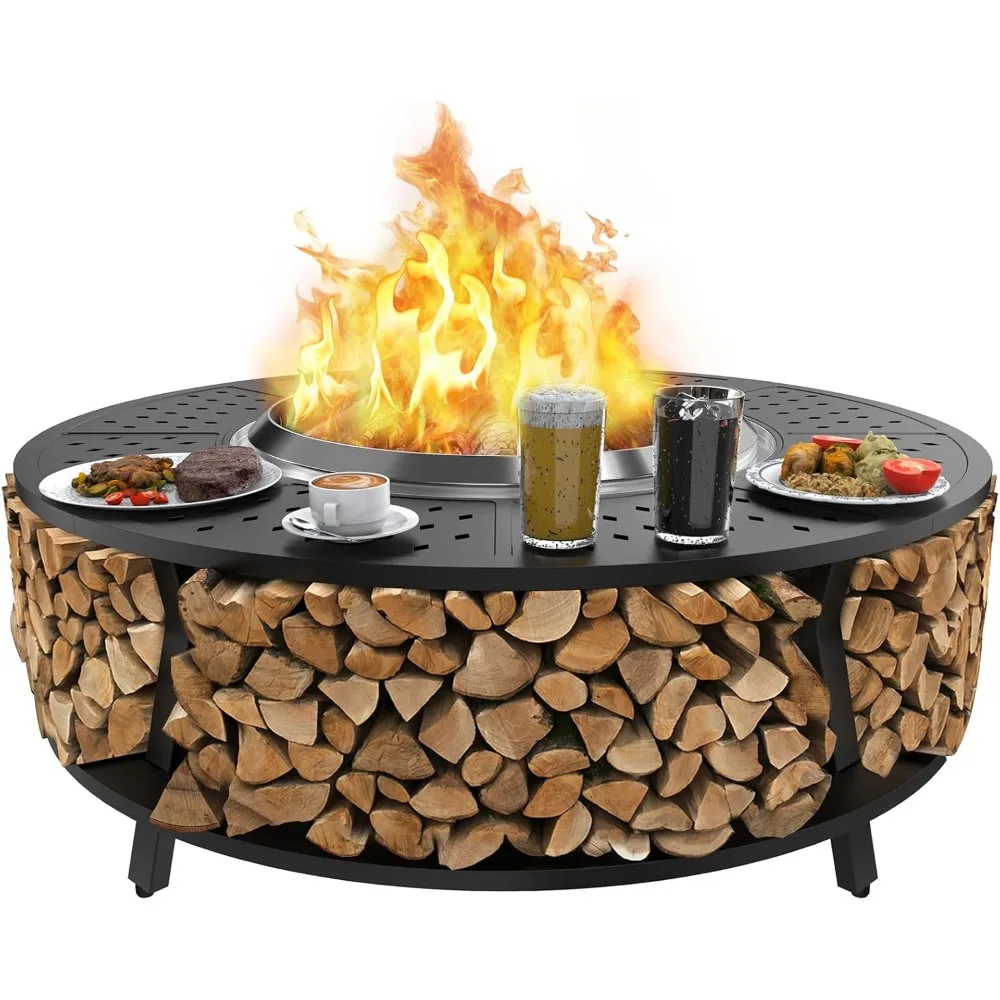 

48 столешница Fire Pit Surround для одиночной печи Yukon, костер и тики, портативный защитный барьер, конструкция равной ширины