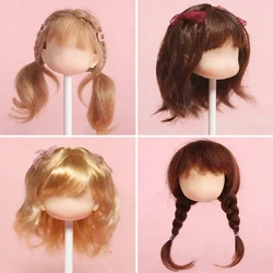 BJD doll wig 1/8 MSD YOSD DD wig pink Golden white Bangs Ponytail Long Curly Hair BOBO Short Hair Straight hair Wigs for doll