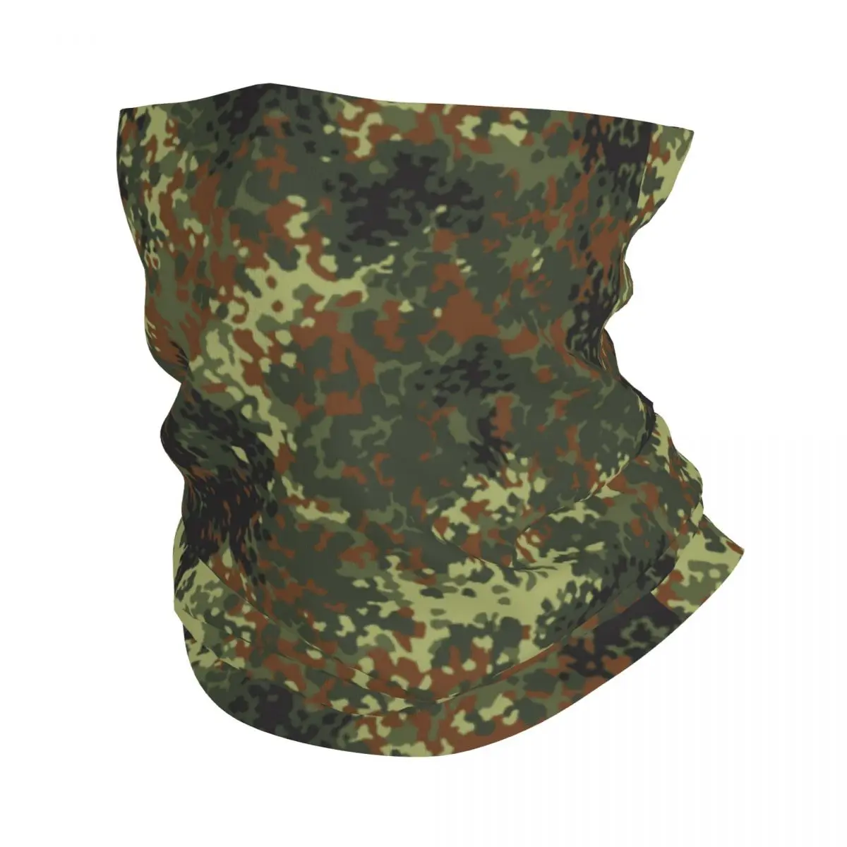 Custom Flecktarn Camo Bandana Neck Warmer Women Men Winter Ski Hiking Scarf Gaiter Wild Camouflage Face Cover