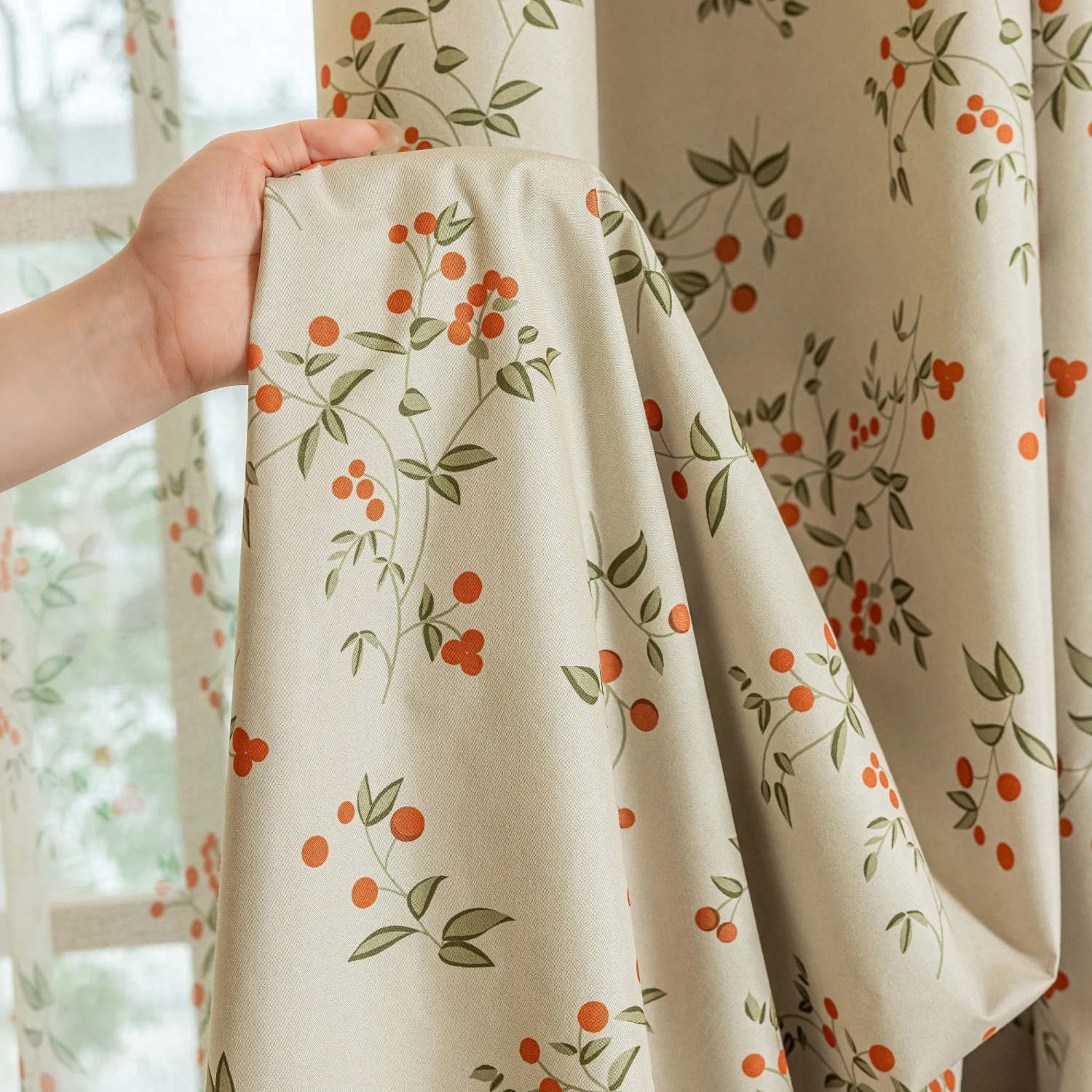 1pc 100% Blackout Printed Curtains for Living Room Panel Privacy and Sunlight Blockage Home Decor Window Curtain