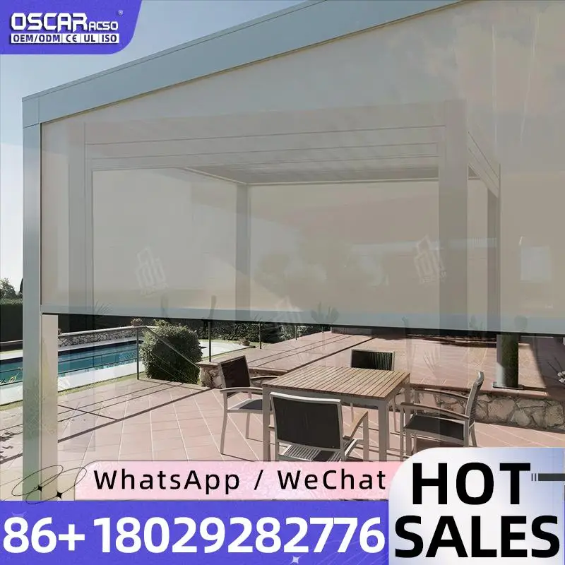 Customized Adjustable Bioclimatic Aluminum Louvre Pergola Outdoor Gazebo for Garden Patio and Backyard pergola
