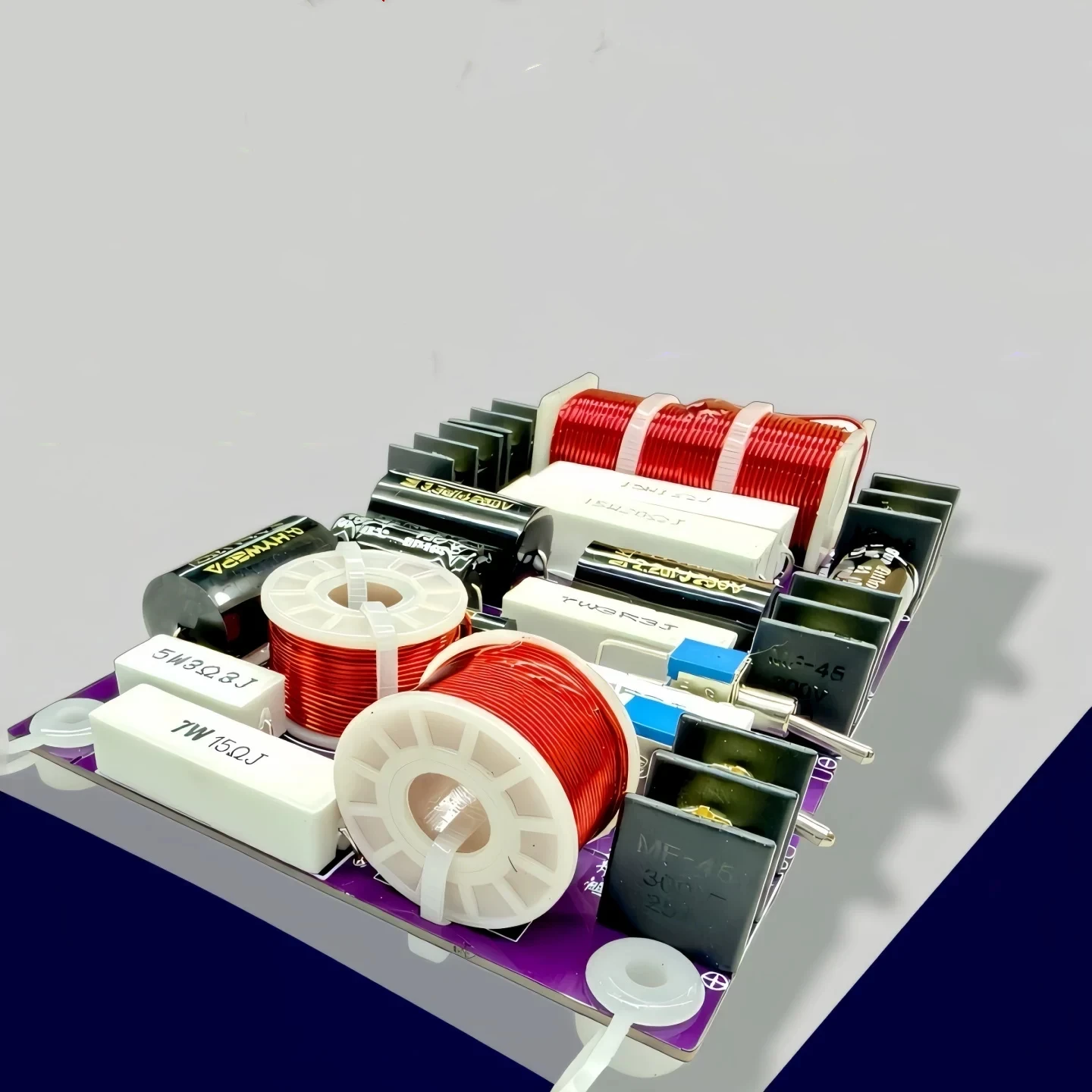 1 Stück GHXAMP 350W 3-Wege-Frequenzweiche – Hoch-/Mittel-/Tief-Frequenzteiler für Regal- und Standlautsprecher 460Hz–3,5KHZ – Detail 9